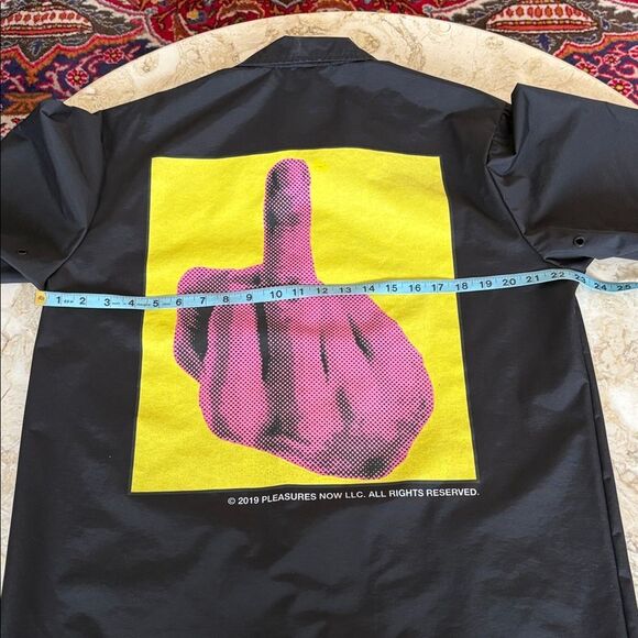 PLEASURES HARDCORE FREEDOM COACH BLACK NYLON JACKET - Picture 12 of 15